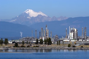 Mt. Baker and Anacortes refineries in forefront